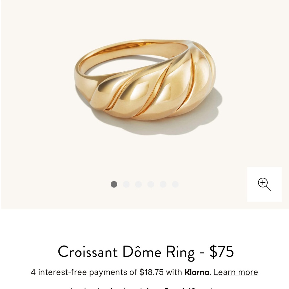Mejuri Croissant Dome Ring - Size 6